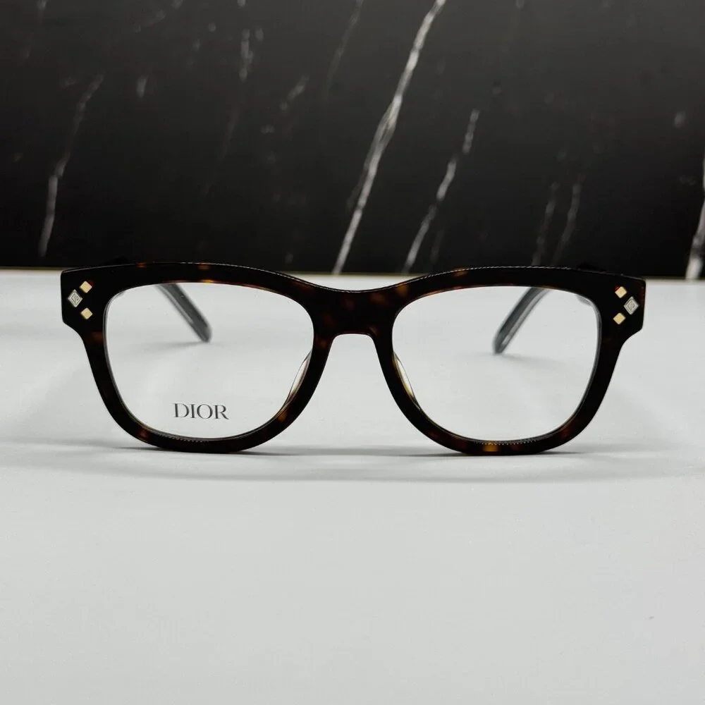 NEW CD DIAMONDO S1I 2000 DIOR SQUARE HAVANA EYEGLASSES DIOR